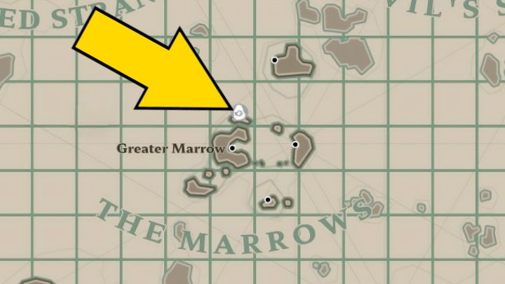 Pierwszy Rock Slab znajdziecie przy brzegu wysepki na północ od miasteczka Greater Marrow - Dredge: Rock Slab - Dredge - poradnik do gry