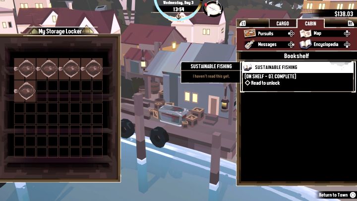 Po zdobyciu jakiejś książki (zielony tekst Book) wywołajcie menu statku i przejdźcie do zakładki Cabin - Dredge: Wszystkie książki (Books) - Dredge - poradnik do gry