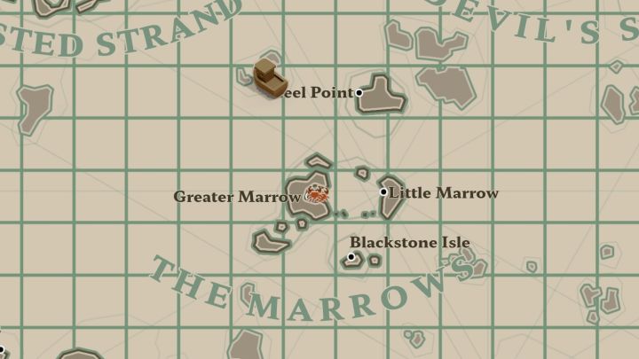 Odblokowanie książki: Musicie znaleźć łódź na zachód od Steel Point w północnej części regionu The Marrows - Dredge: Wszystkie książki (Books) - Dredge - poradnik do gry