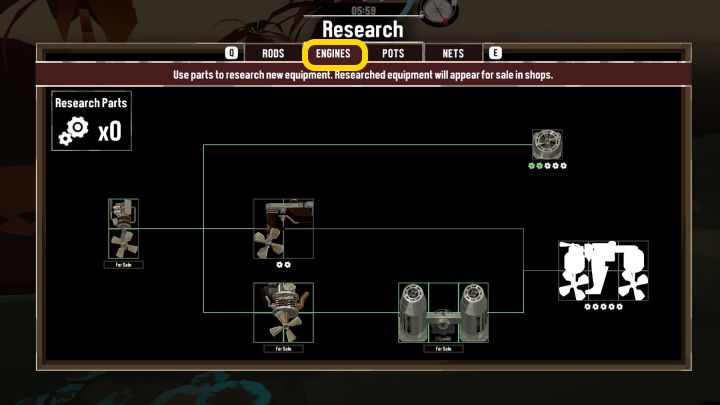 Aby zakupić bardziej zaawansowane silniki, musicie najpierw opracować badania - Dredge: Jak szybciej pływać statkiem? - Dredge - poradnik do gry