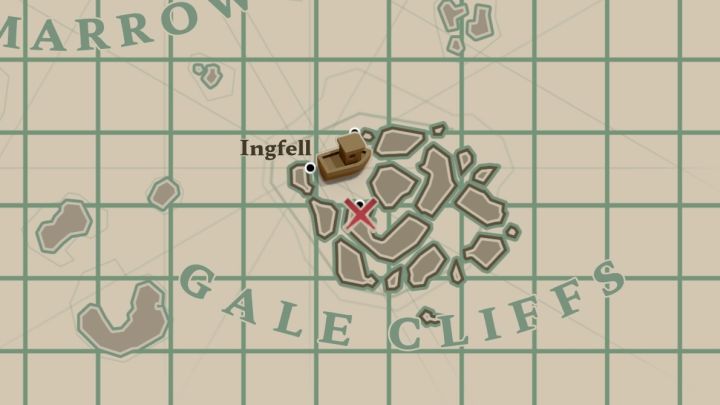 Wiadomość w butelce jest pomiędzy Infgell i Dusty Pontoon w regionie Gale Cliffs - Dredge: Wszystkie wiadomości (Messages) - Dredge - poradnik do gry