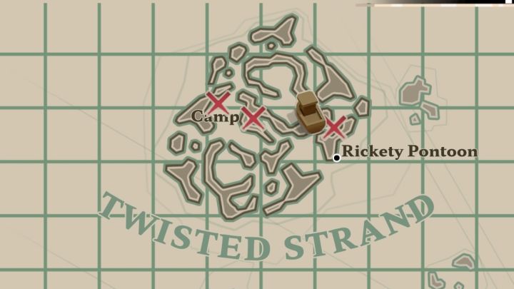 Wiadomość w butelce jest na północny-zachód od Rickety Pontoon w regionie Twisted Strand - Dredge: Wszystkie wiadomości (Messages) - Dredge - poradnik do gry