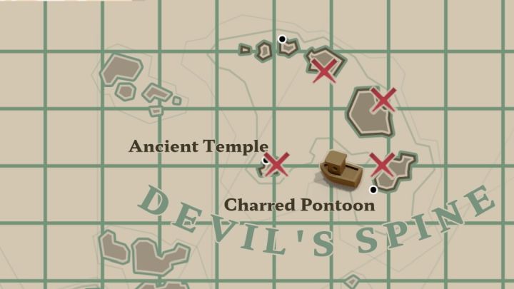 Wiadomość w butelce jest na zachód od Charred Pontoon w regionie Devils Spine - Dredge: Wszystkie wiadomości (Messages) - Dredge - poradnik do gry