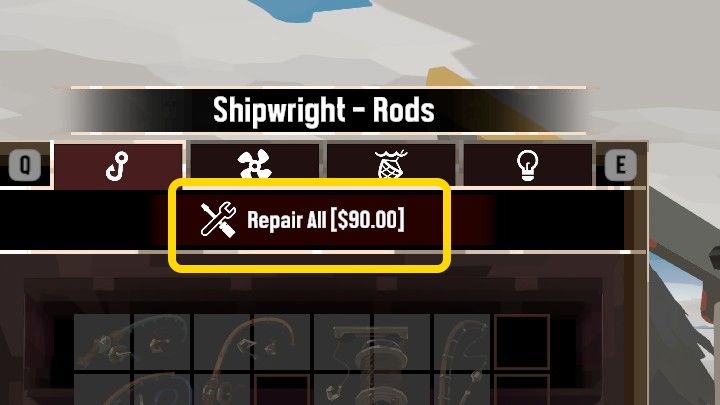 Gdy już dotrzecie w odpowiednie miejsce, wejdźcie w sekcję Shipyard albo Shipwright (w zależności od lokalizacji) - Dredge: Jak naprawić łódź? - Dredge - poradnik do gry