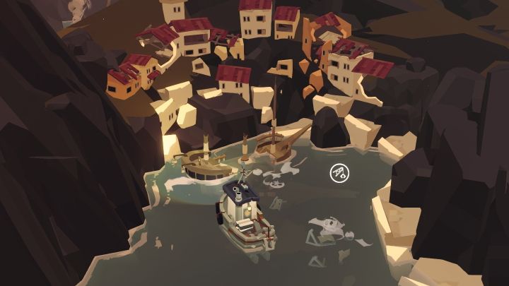 Wpłyńcie za wysadzone przed chwilą Debris i skierujcie się do wraku statku - Dredge: Hermitage - Dredge - poradnik do gry