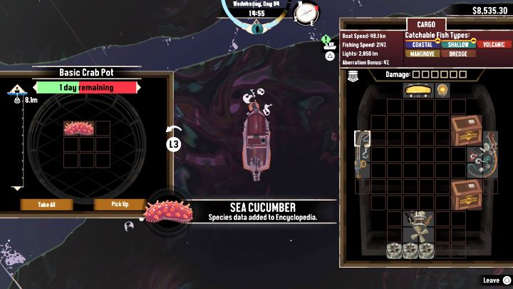 5 - Dredge The Iron Rig: Jak złowić rybę Ogórek morski? - Dredge - poradnik do gry