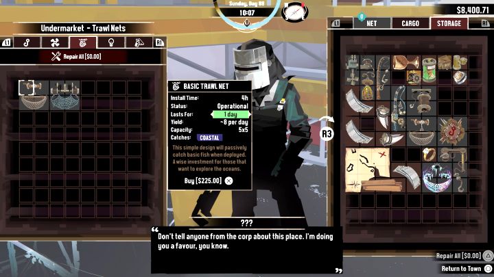 Kolejny krok to zbudowanie włoka ssącego - Dredge The Iron Rig: Jak zdobywać mroczne kanistry? - Dredge - poradnik do gry