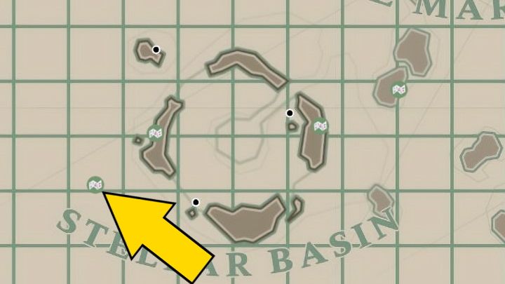 Skrzynia z łupem znajduje się na ocenie na południowy-zachód od centralnej strefy Stellar Basin - Dredge: Scraps of Paper - Dredge - poradnik do gry