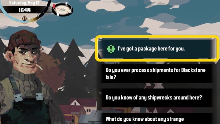 Na miejscu porozmawiajcie z Dockworker i przekażcie mu pakunek - Dredge: Craven Courier - Dredge - poradnik do gry