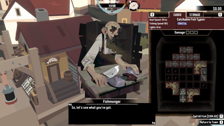 Gdy wyczepicie opcje dialogowe, pojawi się ekran handlu - Dredge: A Fresh Start - Dredge - poradnik do gry