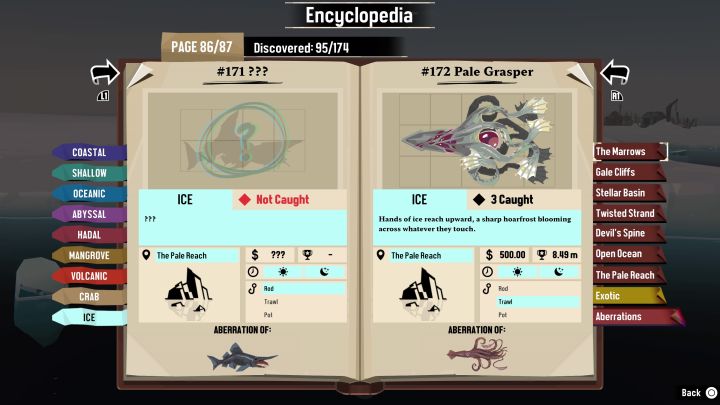 Sposób odblokowania: Złów wszystkie aberracje w The Pale Reach - Dredge The Pale Reach: Trofea / Osiągnięcia DLC - poradnik trofeowy - Dredge - poradnik do gry