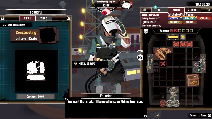 1 - Dredge The Iron Rig: Jak używać Kolektora materiałów i zdobywać surowce Dragowanie? - Dredge - poradnik do gry