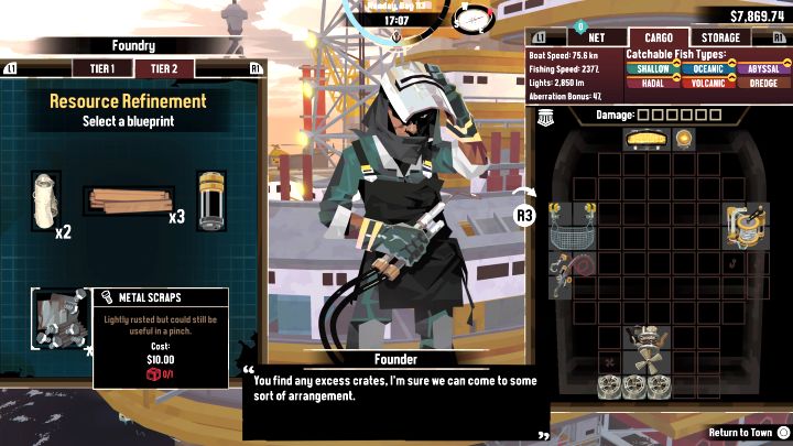 5 - Dredge The Iron Rig: Jak używać Kolektora materiałów i zdobywać surowce Dragowanie? - Dredge - poradnik do gry