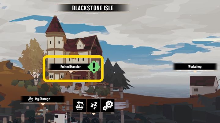 Wejdźcie do Ruined Mansion, by porozmawiać z mężczyzną - Dredge: Grotesque Fish - Dredge - poradnik do gry