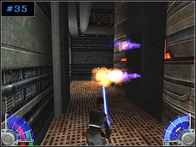 Przejdź pod samą ścianę i przeskocz przez ten, który co chwilę znika - Droid Recovery - Tatooine | Zestaw #1 | Star Wars Jedi Knight Jedi Academy - Star Wars Jedi Knight: Jedi Academy - poradnik do gry