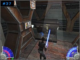 Podejdź do niego i użyj go, by ten otworzył przejście po drugiej stronie sali - Droid Recovery - Tatooine | Zestaw #1 | Star Wars Jedi Knight Jedi Academy - Star Wars Jedi Knight: Jedi Academy - poradnik do gry