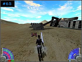 By zebrać kolejną część, musisz przejść przez jedna część wraku wskoczyć do drugiej - Merchant Rescue - Blenjeel | Zestaw #1 | Star Wars Jedi Knight Jedi Academy - Star Wars Jedi Knight: Jedi Academy - poradnik do gry