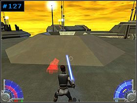 Po prostu przejdź w wyznaczone miejsce na budynku lezącym obok poprzedniego - Covert Operation - KrilDor, cz. 1 | Zestaw #2 | Star Wars Jedi Knight Jedi Academy - Star Wars Jedi Knight: Jedi Academy - poradnik do gry