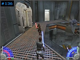Znajdujesz się na dolnym poziomie, niedaleko aktualnego miejsca docelowego - Covert Operation - KrilDor cz. 2 | Zestaw #2 | Star Wars Jedi Knight Jedi Academy - Star Wars Jedi Knight: Jedi Academy - poradnik do gry