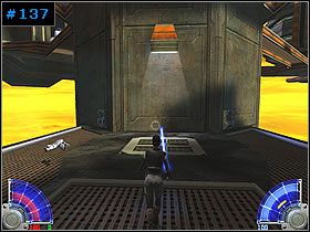 Wróć windą na górę, przez pomieszczenia z windami wyjedź jedna wyżej i ruszaj na zewnątrz - Covert Operation - KrilDor cz. 2 | Zestaw #2 | Star Wars Jedi Knight Jedi Academy - Star Wars Jedi Knight: Jedi Academy - poradnik do gry