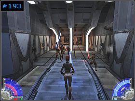 Gdy uporacie się z oponentami, zacznij wracać do korytarza (idąc dalej trafisz w okolice zgniatarki) - Piwnice zamczyska - Vjun | Kontynuacja | Star Wars Jedi Knight Jedi Academy - Star Wars Jedi Knight: Jedi Academy - poradnik do gry