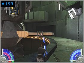 Stąd przeskoczysz na półkę wyżej, gdzie czeka na Ciebie Kyle - Piwnice zamczyska - Vjun | Kontynuacja | Star Wars Jedi Knight Jedi Academy - Star Wars Jedi Knight: Jedi Academy - poradnik do gry