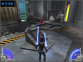 Spowoduje to podniesienie skrzyni znajdującej się nieopodal, na lewo od panelu - Cult Investigation - Tanaab | Zestaw #3 | Star Wars Jedi Knight Jedi Academy - Star Wars Jedi Knight: Jedi Academy - poradnik do gry