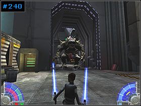 Ruszaj trasą po drugiej stronie pomieszczenia, przez coś co przypomina korytarz kończący się ślepym zaułkiem - Cult Investigation - Tanaab | Zestaw #3 | Star Wars Jedi Knight Jedi Academy - Star Wars Jedi Knight: Jedi Academy - poradnik do gry