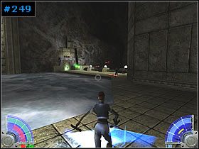 Znajdziesz się w pomieszczeniu z kilkoma wojakami (do ostrzału) oraz wiatrakiem z lewej - Dismantle Device - Yalara | Zestaw #3 | Star Wars Jedi Knight Jedi Academy - Star Wars Jedi Knight: Jedi Academy - poradnik do gry