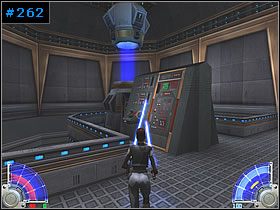 Właśnie tak jak wspomniałem wcześniej, dokładnie naprzeciwko windy znajdziesz otwarte drzwi [#263] - Force Thieft Investigation - Byss | Zestaw #3 | Jedi Knight Jedi Academy - Star Wars Jedi Knight: Jedi Academy - poradnik do gry