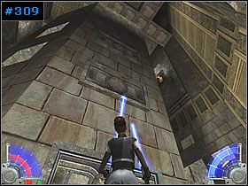Nie możesz się po niej wspiąć, więc rozejrzyj się po sali - Katakumby - Korriban cd. | Kontynuacja | Star Wars Jedi Knight Jedi Academy - Star Wars Jedi Knight: Jedi Academy - poradnik do gry
