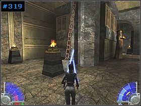 Dzięki temu będziesz w stanie wyskoczyć na górę, stawić czoła ostatnim oponentom i przejść przez otwarte już drzwi [#320] - Katakumby - Korriban cd. | Kontynuacja | Star Wars Jedi Knight Jedi Academy - Star Wars Jedi Knight: Jedi Academy - poradnik do gry