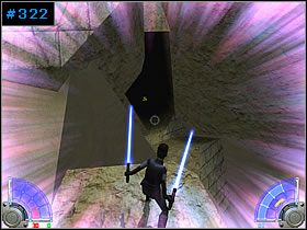 Po przeskoczeniu na drugą stronę przepaści ruszaj w prawo, gdzie walczy kolejna grupa - Dolina Ciemnych Lordów - Korriban | Kontynuacja Jedi Knight Jedi Academy - Star Wars Jedi Knight: Jedi Academy - poradnik do gry