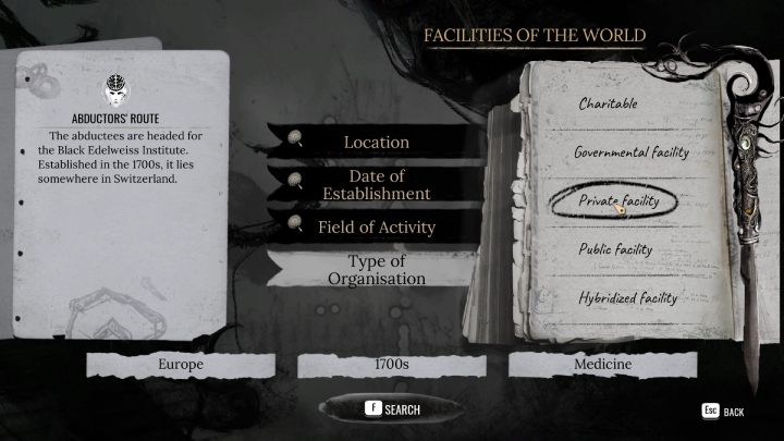 Otwórzcie teczkę (Casebook), zaznaczcie ikonę z małą książką na górze i wciśnijcie odpowiedni przycisk, aby wejść w archiwa - Sherlock Holmes The Awakened: Podziemia magazynu - Sherlock Holmes The Awakened - solucja