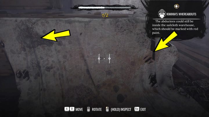 Po wejściu do magazynu, na płótnie przy oknie zbadajcie - Sherlock Holmes The Awakened: Port Londyński (Port of London) - Sherlock Holmes The Awakened - solucja