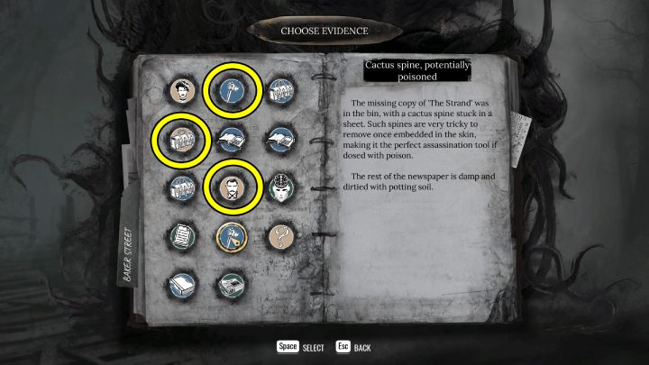 Wybierzcie opcję dialogową Dostarcz Dowody i zaznaczcie - Sherlock Holmes The Awakened: Księgarnia Barnesa (Barnes Bookshop) - Sherlock Holmes The Awakened - solucja