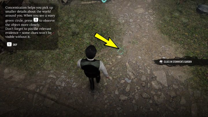 Idąc w stronę szopy, znajdziecie ślady po kołach - Sherlock Holmes The Awakened: Posiadłość Stenwicka (Stenwicks Manor) - Sherlock Holmes The Awakened - solucja