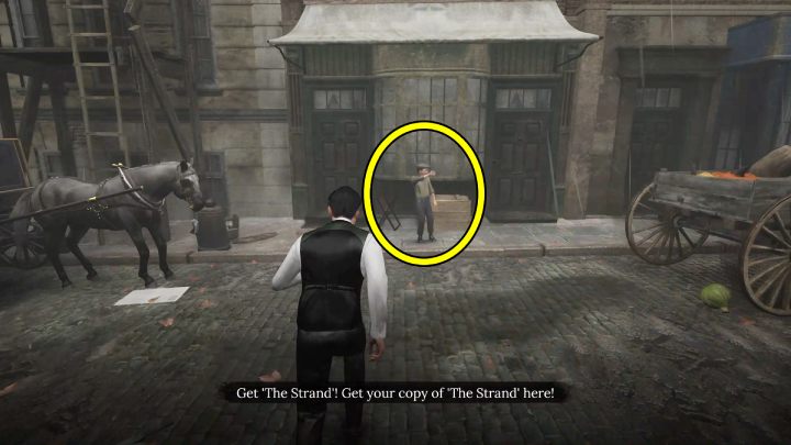 Gdy zbadacie śmietnik, porozmawiajcie z chłopcem sprzedającym gazety - Sherlock Holmes The Awakened: Rozdział 1 Baker Street numer 221B - Sherlock Holmes The Awakened - solucja