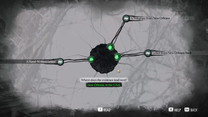 Gdy zbadacie ciało dyrektorki Gygax wejdźcie do Pałacu Pamięci (Mind Palace) i przy pytaniu Dokąd prowadzi materiał dowody (Where does the evidence lead next) - Sherlock Holmes The Awakened: Wrota Piekieł (Hells Door) - Sherlock Holmes The Awakened - solucja