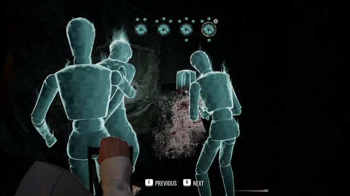 Przy kamiennej alkowie ustawcie scenę z Arnesonem i osobą wkładającą element do otworu - Sherlock Holmes The Awakened: Mokradła (The Swamp) - Sherlock Holmes The Awakened - solucja