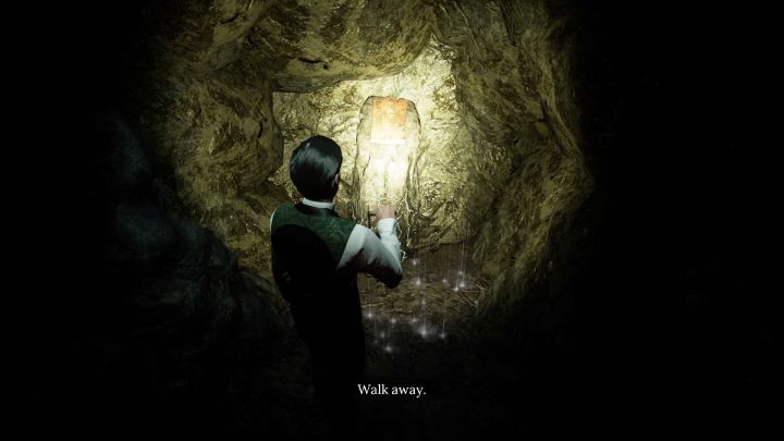 Po wejściu do jaskini idźcie wąskim korytarzem, aż dotrzecie do 3 przejść - Sherlock Holmes The Awakened: Jaskinia - Sherlock Holmes The Awakened - solucja