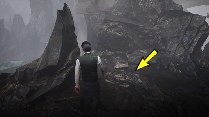 Stańcie na symbolu na ziemi i wróćcie schodami w dół - Sherlock Holmes The Awakened: Jaskinia - Sherlock Holmes The Awakened - solucja