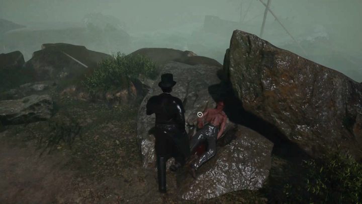 Wyjdźcie przez kamienne drzwi z latarni i podejdźcie do ciała Ashmata - Sherlock Holmes The Awakened: Półwysep Ardnamurchan (Ardnamurchan Point) - Sherlock Holmes The Awakened - solucja