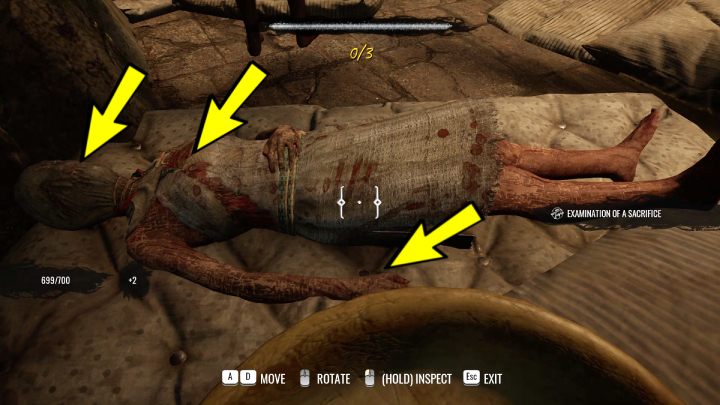 Podejdźcie do kobiety leżącej na materacu i zbadajcie - Sherlock Holmes The Awakened: Półwysep Ardnamurchan (Ardnamurchan Point) - Sherlock Holmes The Awakened - solucja