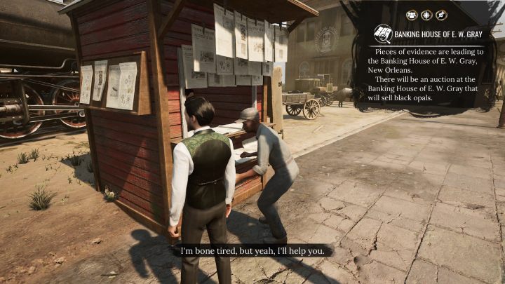 Przypnijcie dowód do ekranu gry i zaczepcie pierwszą napotkaną osobę - Sherlock Holmes The Awakened: Nowy Orlean (New Orleans) - Sherlock Holmes The Awakened - solucja