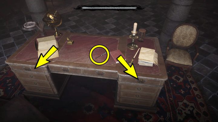 Wejdźcie do gabinetu dyrektorki i zbadajcie kielich na stole przy drzwiach - Sherlock Holmes The Awakened: Watson - Sherlock Holmes The Awakened - solucja