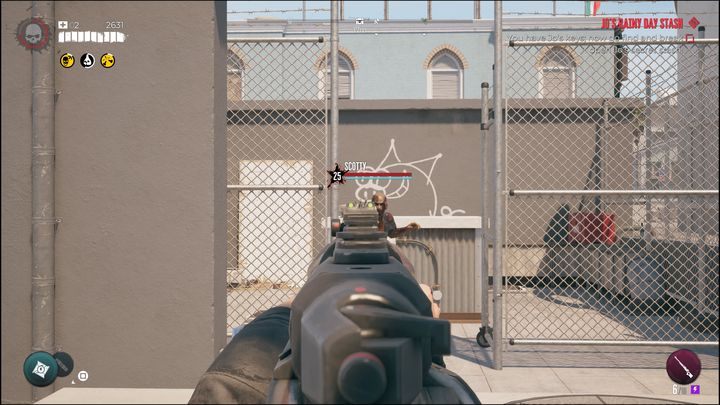 Obejdźcie dach sklepu, aby znaleźć się przy stalowym ogrodzeniu - Dead Island 2: Skrytka na czarną godzinę Jo(Jos Rainy Day Stash) - Dead Island 2 - poradnik do gry