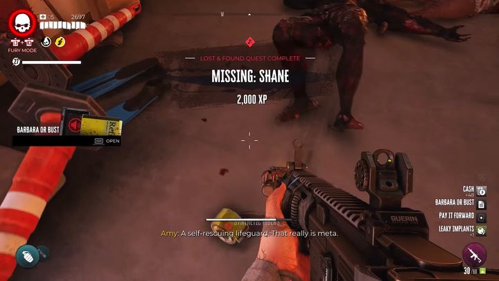 Po zakończeniu zadania otrzymacie 2 tysiące punktów doświadczenia, notatkę Albo Barbara, albo nic oraz nową kartę pogromcy - Dead Island 2: Zaginiona osoba Shane - Dead Island 2 - poradnik do gry