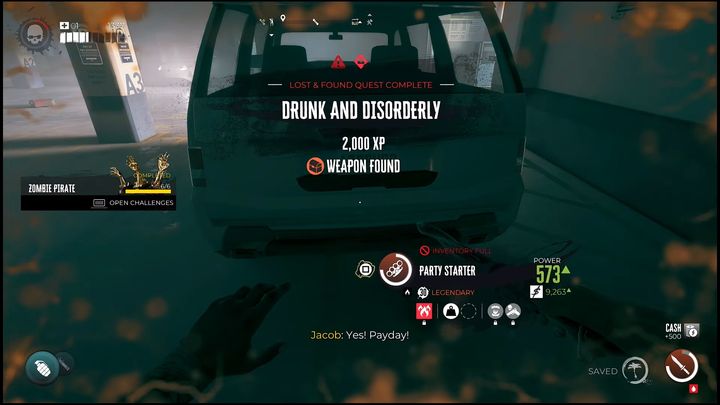 Po zakończeniu zadania otrzymacie 2 tysiące punktów doświadczenia oraz legendarną broń, mianowicie kastet o nazwie Zakąska - Dead Island 2: Pijaństwo i zakłócenia - Dead Island 2 - poradnik do gry