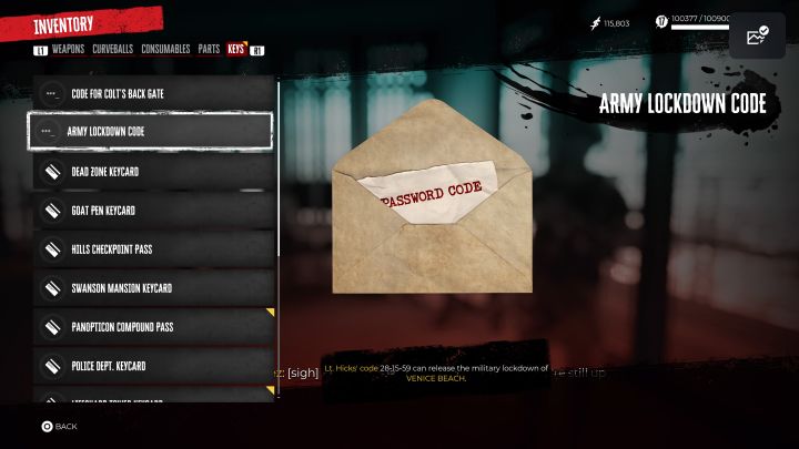 Dzięki znalezieniu wszystkich 3 przedmiotów (2 z namiotu i nieśmiertelników) główny bohater zdoła skompletować hasło dostępu - Dead Island 2: Gdzie jest porucznik Hicks? - Dead Island 2 - poradnik do gry